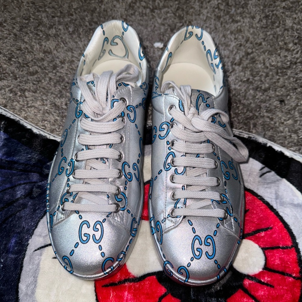 Gucci Ace GG Ghost Silver Sneakers